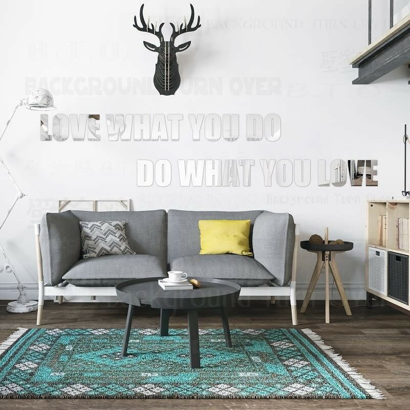 Nhãn dán tường họa tiết chữ cái G-Y 3D sáng tạo trang trí nội thất DIY