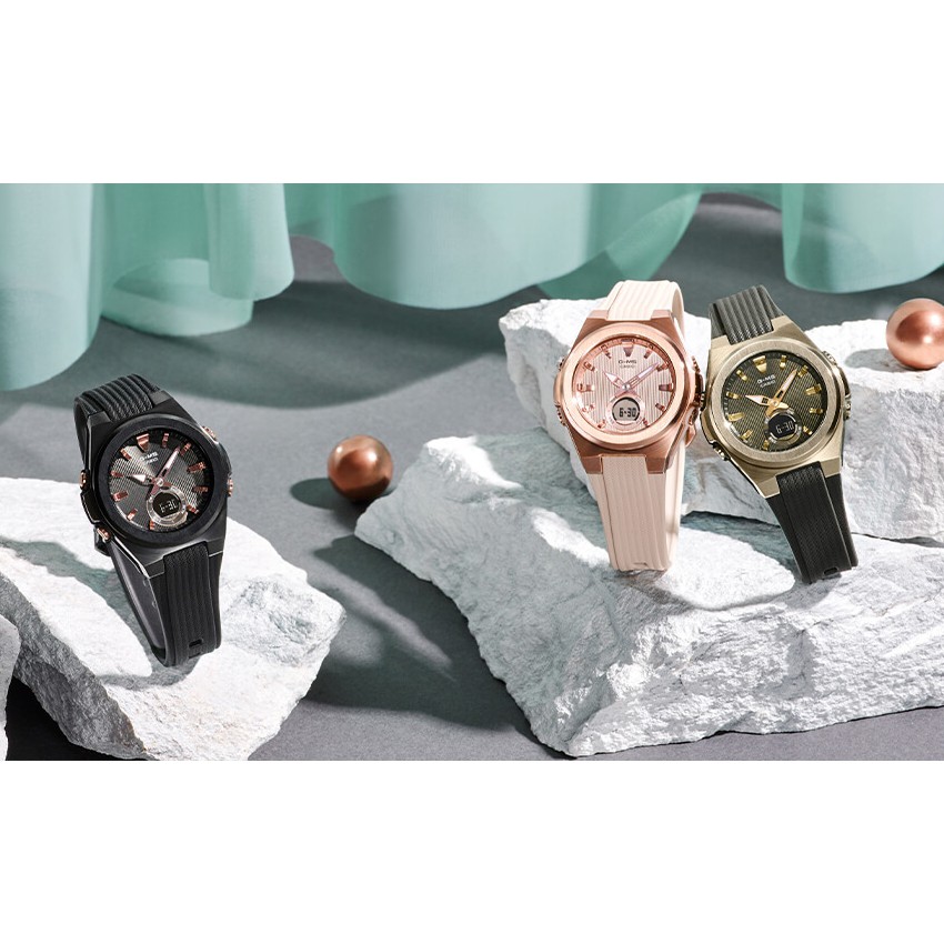 Đồng hồ nữ Casio MSG-C150 / MSG-C150G-3A chống va đập, chống nước 200m, hàng chính hãng bảo hành 05 năm