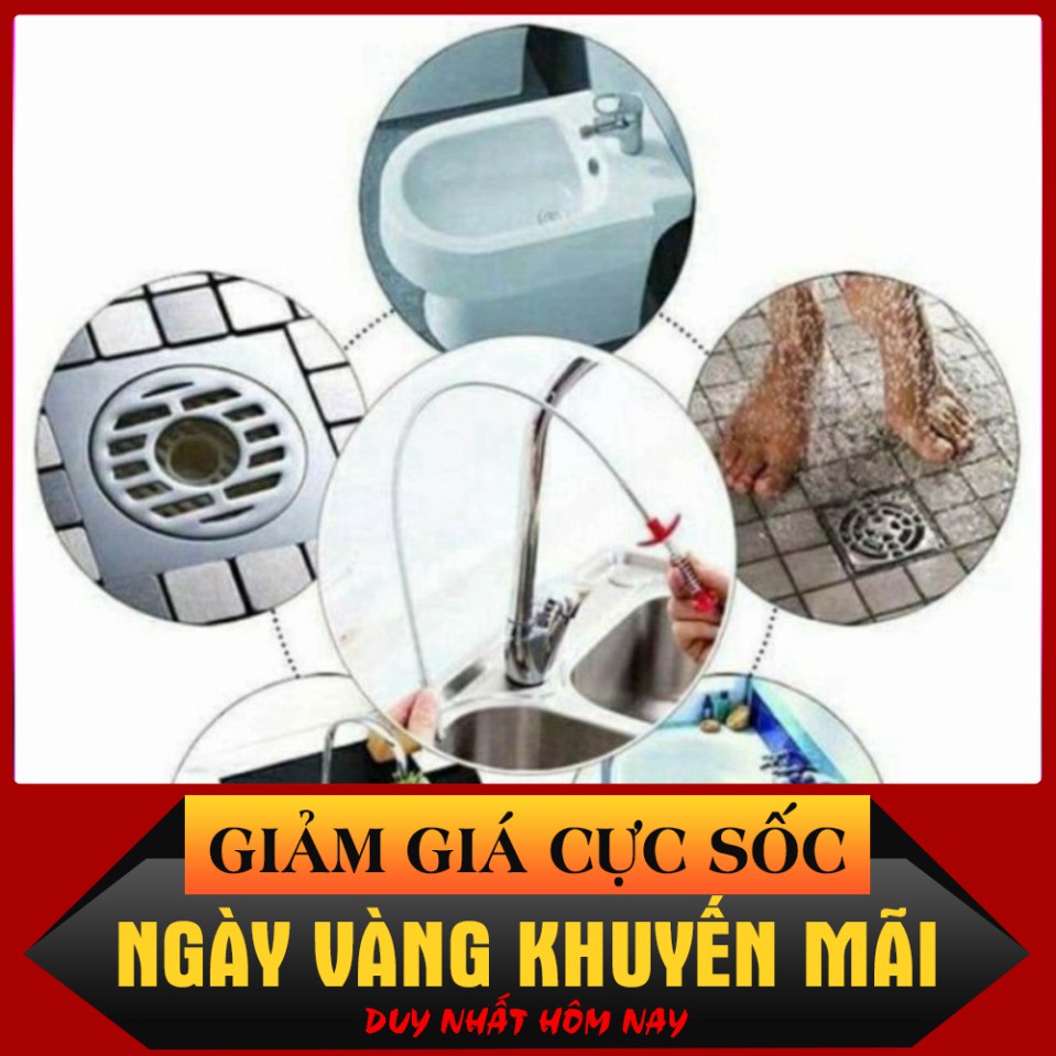 HOT FREE SHIP> FREE SHIP Que Thông Cống Gắp Rác Lò Xo Bằng Thép Tiện Lợi 60cm giá tốt chỉ có ở tiện ích shop GIÁ TỐT CHỈ