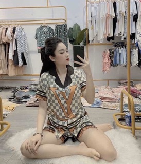 Pizama lụa đùi    gấm cao cấp