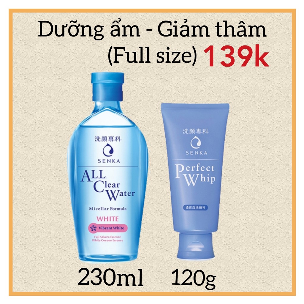 Combo Senka Sạch sâu giảm bóng nhờn trắng mịn dưỡng ẩm gồm 1 Sữa rửa mặt và 1 Tẩy trang | BigBuy360 - bigbuy360.vn