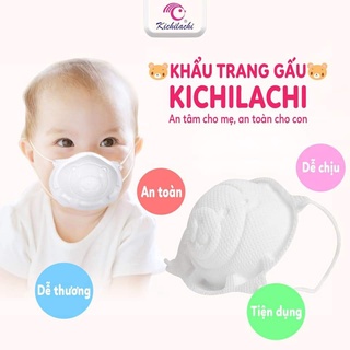 khẩu trang trẻ em hình gấu Kichi 3D Mask
