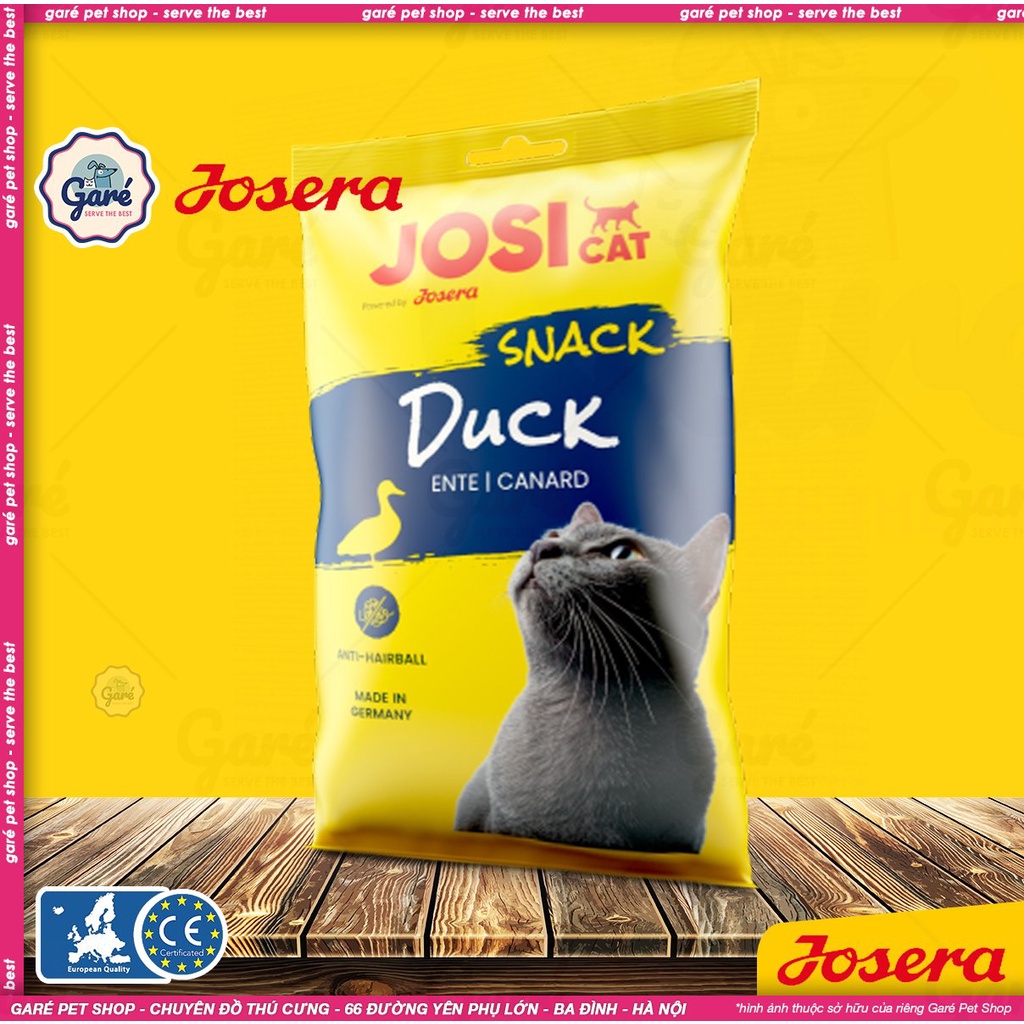 60gr - Bánh thưởng giòn tan JosiCat cho Mèo vị Cá hồi &amp; Thịt Vịt - Bánh thưởng cho Mèo Josera Cat Snacks