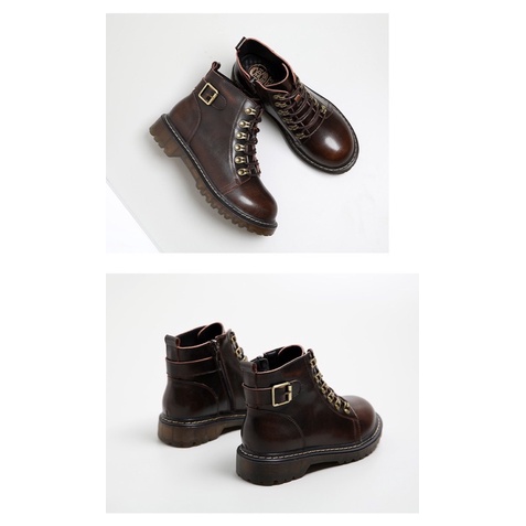 Giày nữ vintage đã bò thật cao cấp handmade