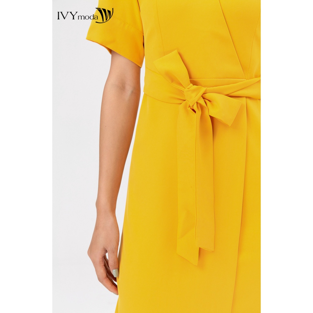 Đầm 2 lớp cổ chữ V IVY moda MS 48M5462