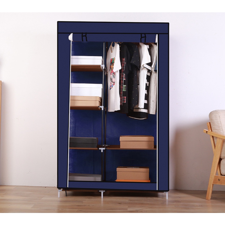 [Shopee Mall - Cao Cấp] Tủ vải đựng quần áo 3 buồng 8 ngăn, 2 buồng 6 ngăn inox bọc vải cao cấp miDoctor