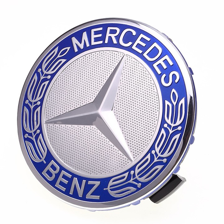 Logo chụp mâm bánh xe ô tô Mercedes Benz BZ60-BX đường kính 60mm,Nhựa ABS - 01 chiếc