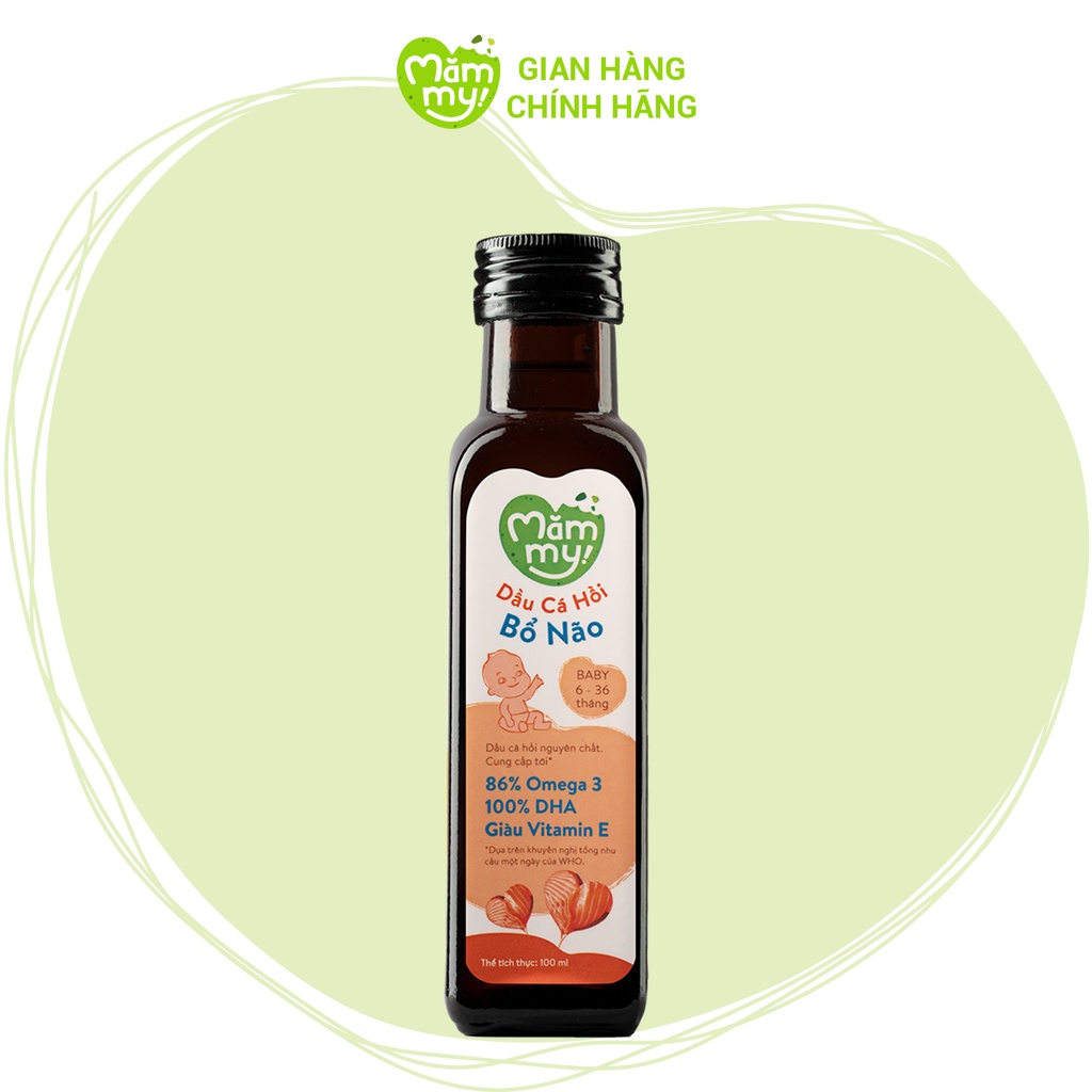 Dầu ăn dặm Bổ não Cá Hồi MĂMMY Giàu DHA Tinh khiết Dễ hấp thụ cho Trẻ chai 100ml