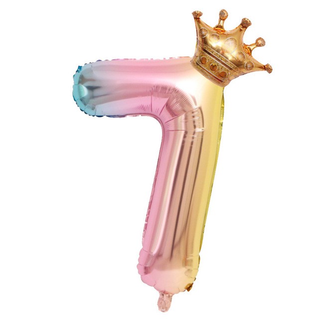 Bong Bóng Nhôm 32 inch Hình Vương Miện Dùng Trang Trí Tiệc