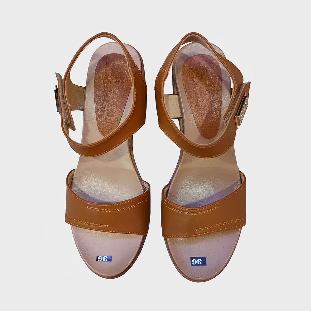 Giày Sandal nữ cao gót 4,5cm TiTi ĐÔ thời trang da bò thật cao cấp DNU2092a