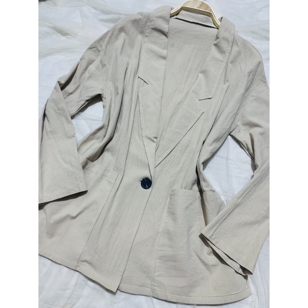 Áo khoác blazer B161 chất linen 2hand Hàn si tuyển (ảnh thật)