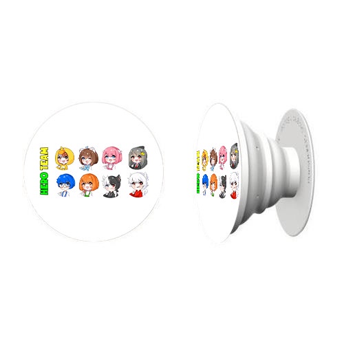 Giá đỡ điện thoại in hình  HERO TEAM Mr Vịt Mèo Simmy Phong Cận Siro Kairon Timmy Kamui Sammy Đào 2 mẫu
