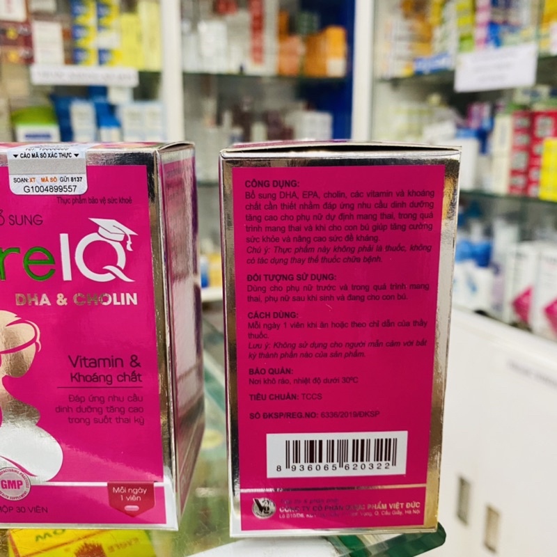 ✅ [Chính Hãng] Pre IQ Viên Bổ Sung vitamin và khoáng chất cho phụ nữ mang thai