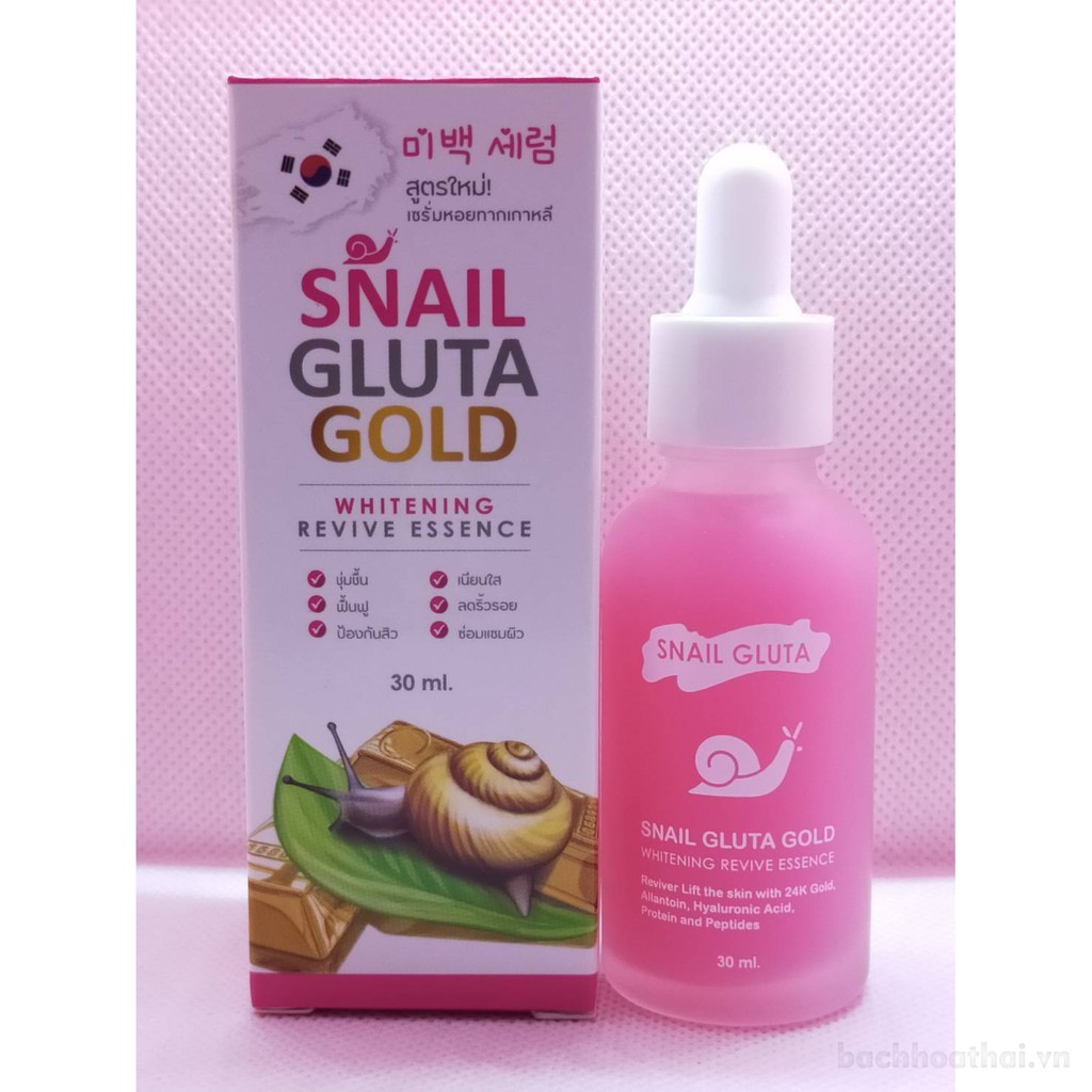 Serum ốc sêņ Snaıl Gluta Gold Whitening Revive Essence Thái Lan