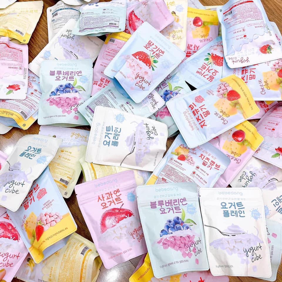 sữa chua khô hoa quả sấy Bebedang Hàn Quốc cho bé ăn dặm