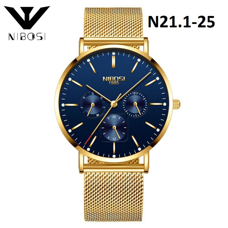 ĐỒNG HỒ NAM NIBOSI N21.1 DÂY PHÉP LƯỚI MẪU MỚI NHẤT