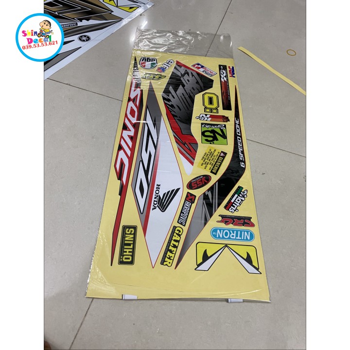 Tem xe sonic 150 in uv ép nhiệt