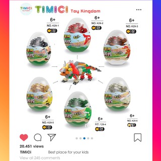 Đồ chơi lắp ráp Trứng xếp hình mô hình khủng long, tàu hỏa,con vật giúp bé phát triển trí TLG02