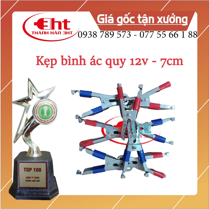 Kẹp Bình Ác Quy Xanh Đỏ 30A - 7Cm - 2 cái