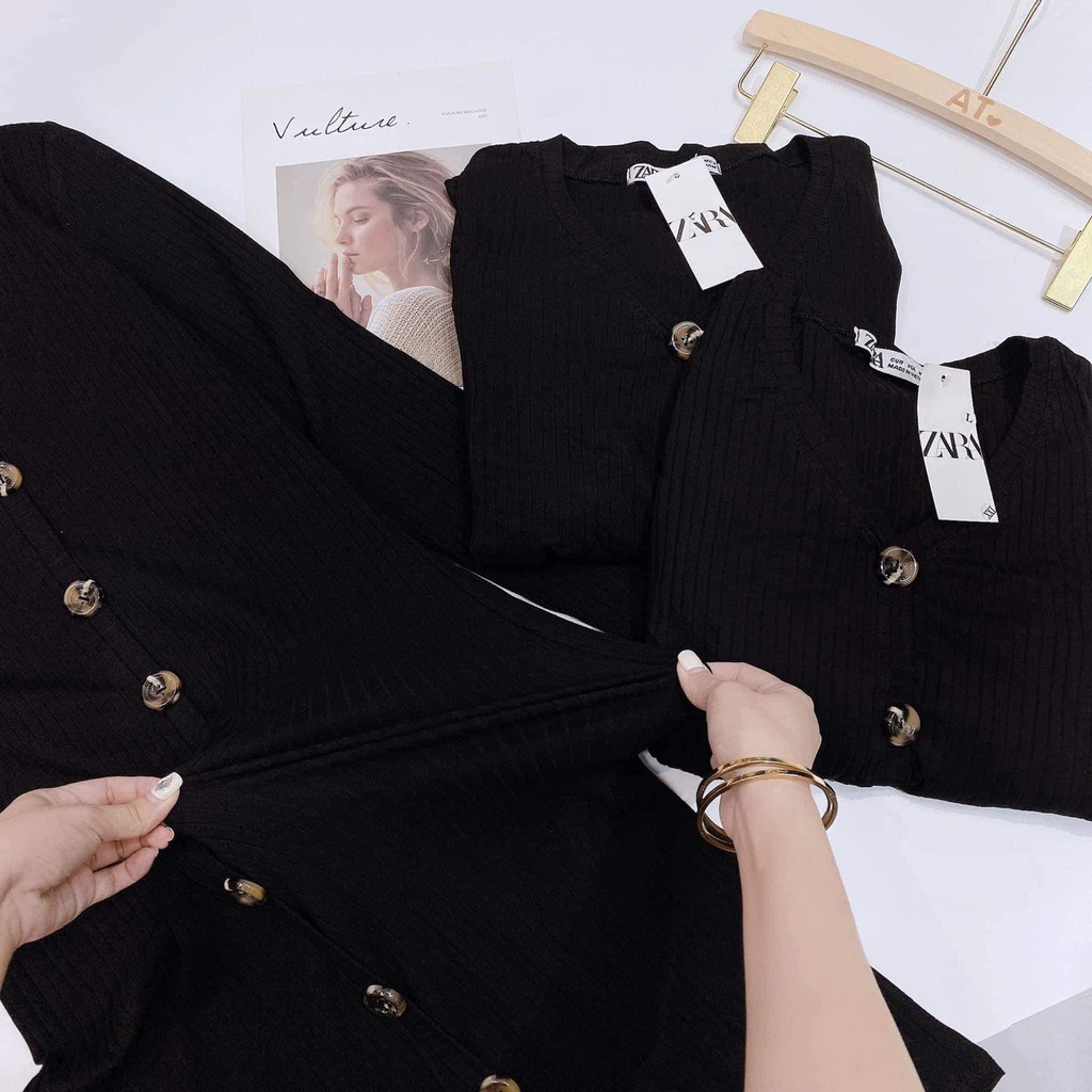 Đầm Midi dáng dài Vân Đá Nữ 🌸 Váy suông len tăm body cổ tim màu đen Ulzzang SIÊU HOT 🌸 | BigBuy360 - bigbuy360.vn