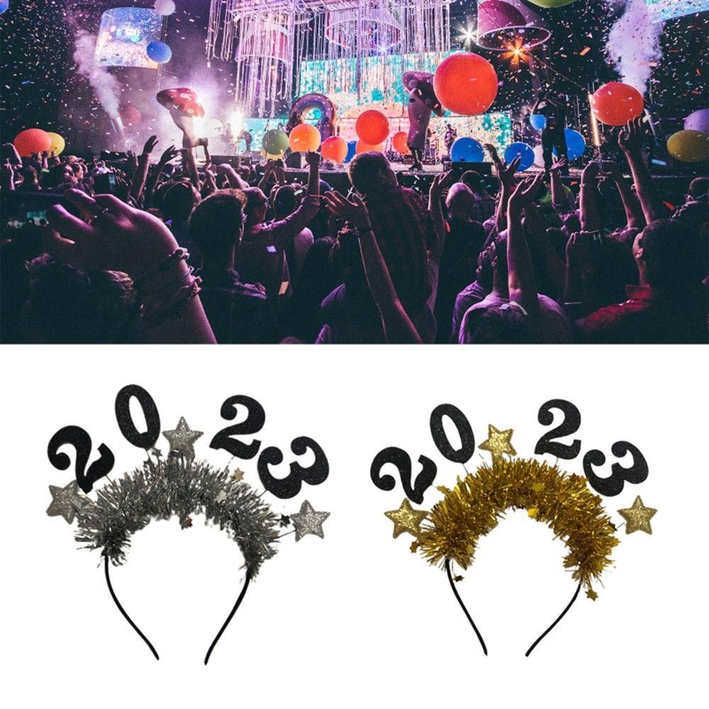 Băng Đô Cài Tóc Họa Tiết Chữ HAPPY New Year / Năm Mới / Giáng Sinh Phong Cách Hàn Quốc 2023 Cho Nữ Aron1