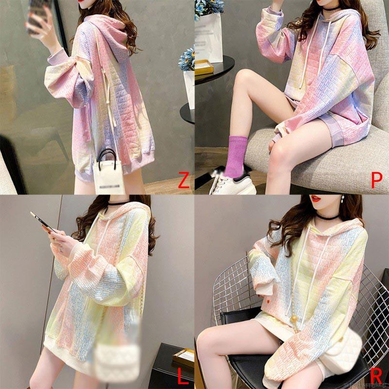 Áo Hoodies Tay Dài Hoạ Tiết In Phối Màu Cầu Vồng Thiết Kế Hợp Thời Trang | BigBuy360 - bigbuy360.vn