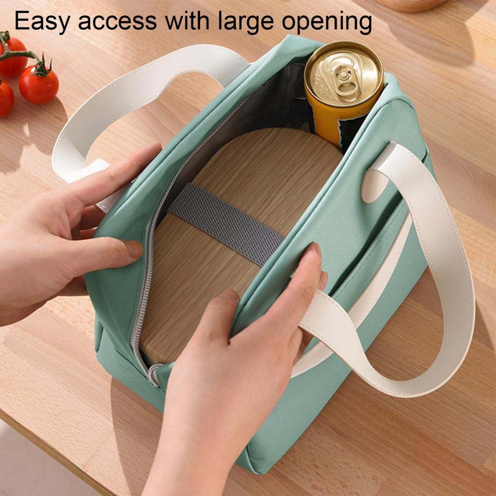 Túi đựng cơm trưa vải oxford chống nước giữ nhiệt in mặt cười nhiều màu tùy chọn