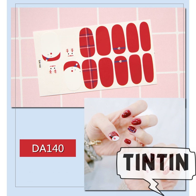 14 nhãn dán trang trí móng tay chống thấm nước phong cách Hàn Quốc TINTIN NAIL03