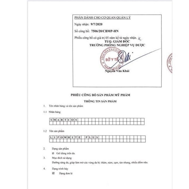 Serum Dưỡng Da Lipo White Plus - Học viện Quân Y