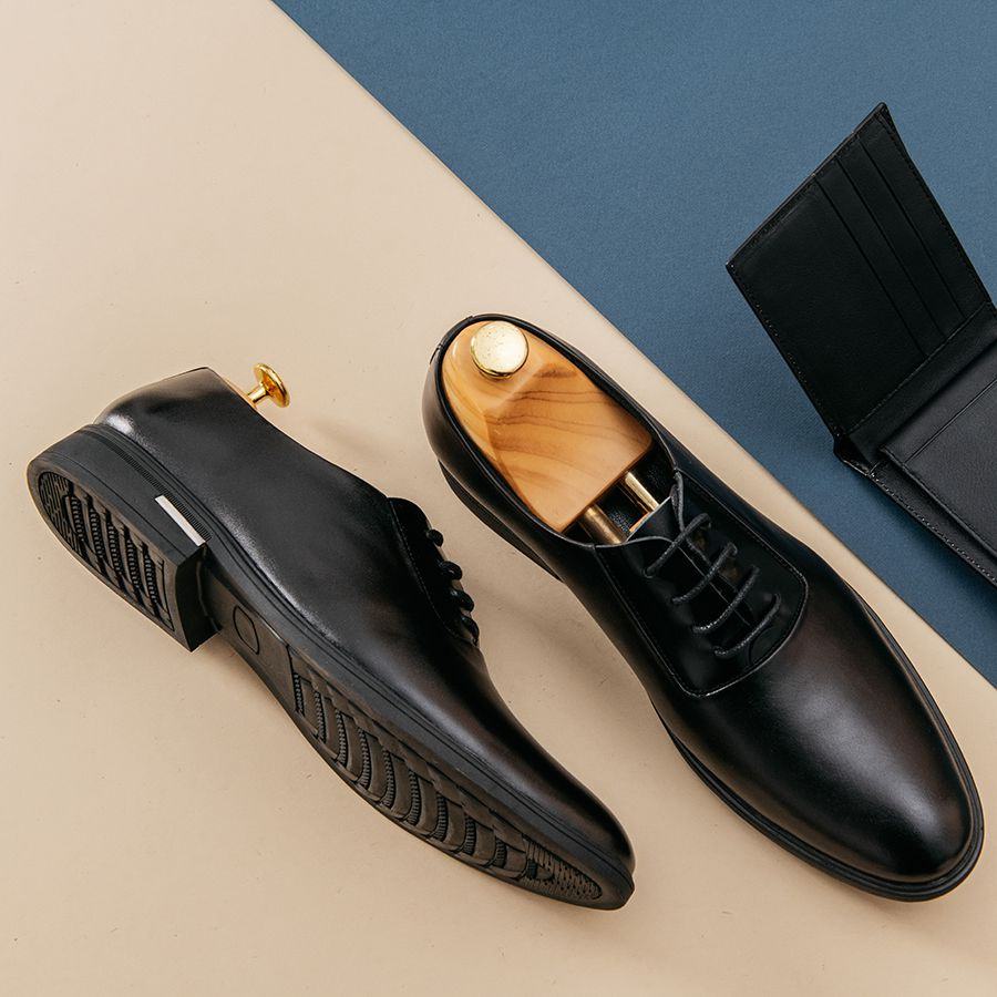 Giày tây nam buộc dây kiểu dáng Oxford da thật 100% bền đẹp hàng hiệu Tâm Anh mã GNTACS008-D