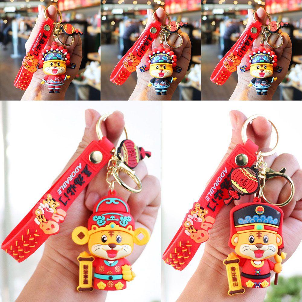 Móc Khóa Hình Hổ Màu Cầu Vồng Dễ Thương