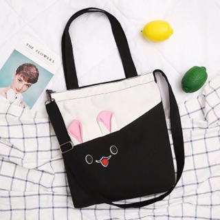 TOTE ĐEO 2 KIỂU _ Tai thỏ túi vải