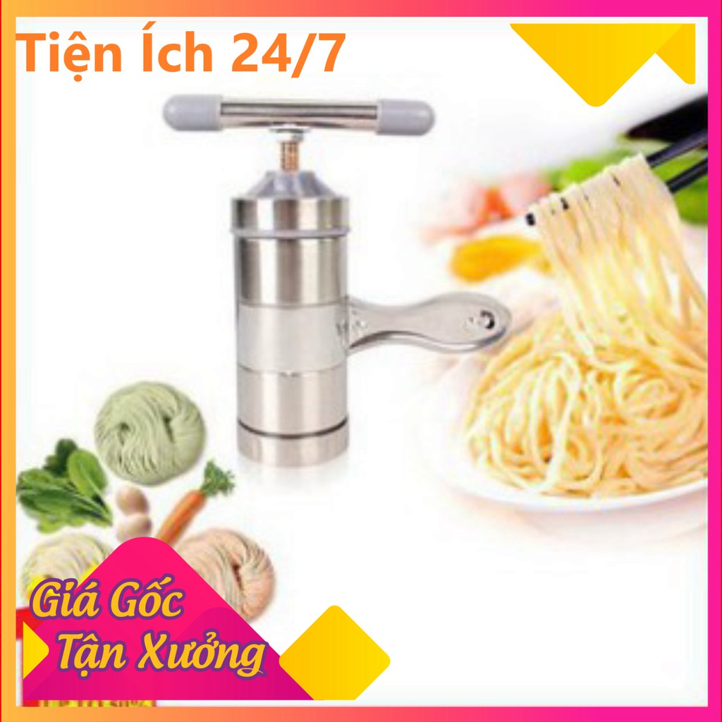 Máy Làm Bún, Mỳ Tươi Tại Nhà Bằng Inox, Tặng Kèm Bộ 5 Size Bún - [Tiện Ích 24/7]