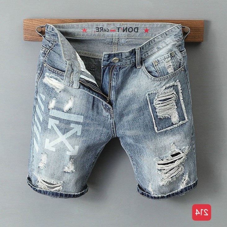 Quần short jean nam xanh rách cao cấp - chất liệu bò co giãn tốt ( Hàng chuẩn shop) Lady-Hn Store88 KV214