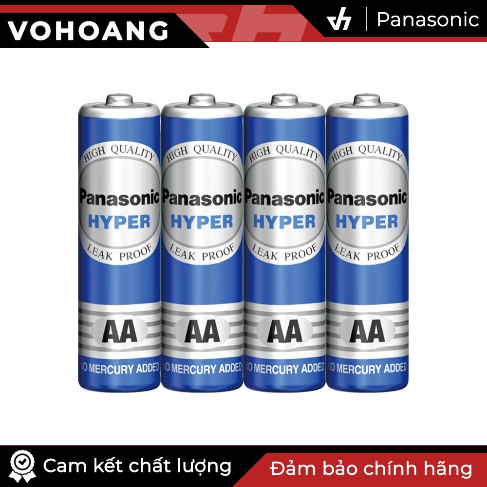 Bộ 4 pin AA chính hãng Panasonic R6UT High Quality (Xanh)