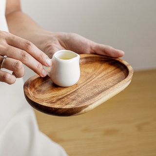 Dfloral.vn - Khay gỗ sồi oval - khay gỗ mộc, thiết kế tinh tế