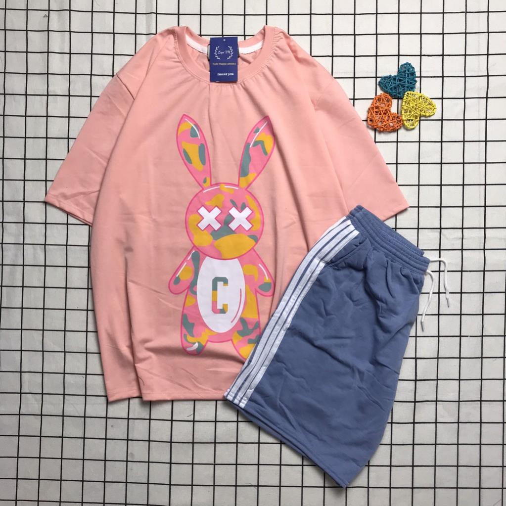 Đồ Bộ Thể Thao Nam Nữ Mặc Nhà Bad Rabit Phong Cách Ulzzang- Lapi Vn. Set 3 Sọc Unisex, Freesize Chất Cotton Không Phai !