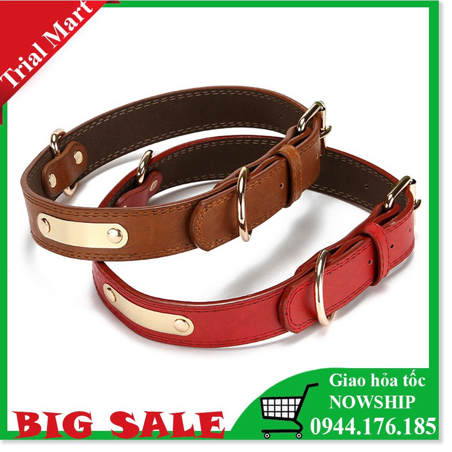✔️ Dây Đeo Cổ Thú Cưng, Dây Da Trơn Đeo Cổ Cho Thú Cưng Loại Vừa [Bảo Hành 1 Đổi 1] - FREESHIP