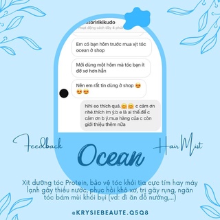 XỊT DƯỠNG TÓC OCEAN (protein hạt diêm mạch) _ Ocean Hair Mist