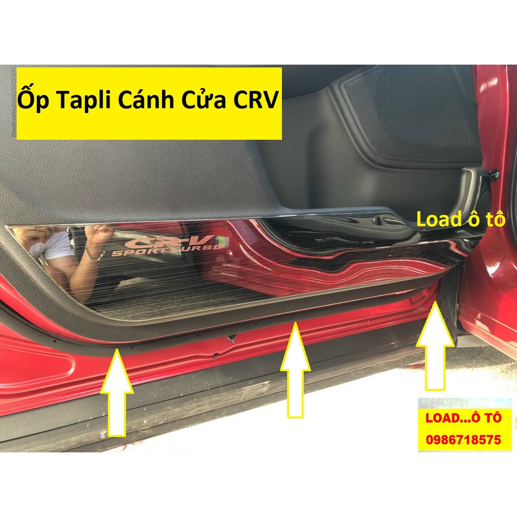Ốp Tapli Cánh Cửa Xe Honda CRV 2022-2019 Vân Titan Cao Cấp, Chống Xước Cánh Cửa