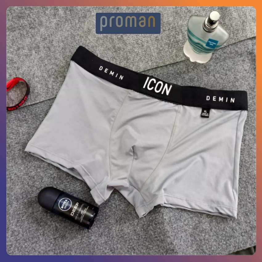 Quần Lót Nam Boxer ICON DEMIN Cotton - Sịp Đùi Nam Cotton Mềm Mịn Co Giãn 4 Chiều SI02 - PROMAN