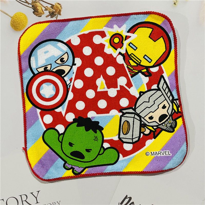 Khăn Vuông Cotton 20 * 20cm In Họa Tiết Hoạt Hình Marvel / Captain America / Spiderman / Iron Man / Hulk Cho Trẻ Em 2022