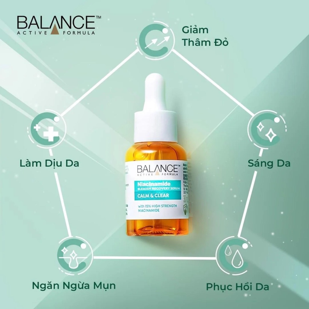 Serum Balance Vitamin C Dưỡng Trắng, Cấp Nước, Nâng Cơ, Giảm Mụn, Bổ Sung Collagen, Phục Hồi Da, Ngừa Lão Hóa 30ml