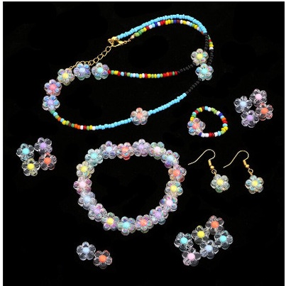 5/10/20 Hạt nhựa hình hoa trong suốt 12mm làm trang sức