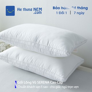 Ruột Gối Lông Vũ Nhân Tạo SERENA Cao Cấp Gối Ngủ Ngon Lông Mềm Chuẩn Khách Sạn 5 Sao - Hệ Thống Nệm