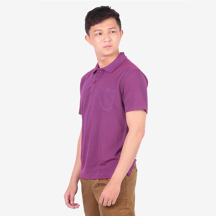 Áo thun polo nam Novelty có túi kẻ sọc 170130N