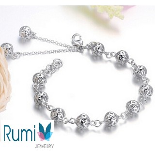 Lắc tay bi rớt hạt đính đá cực xinh