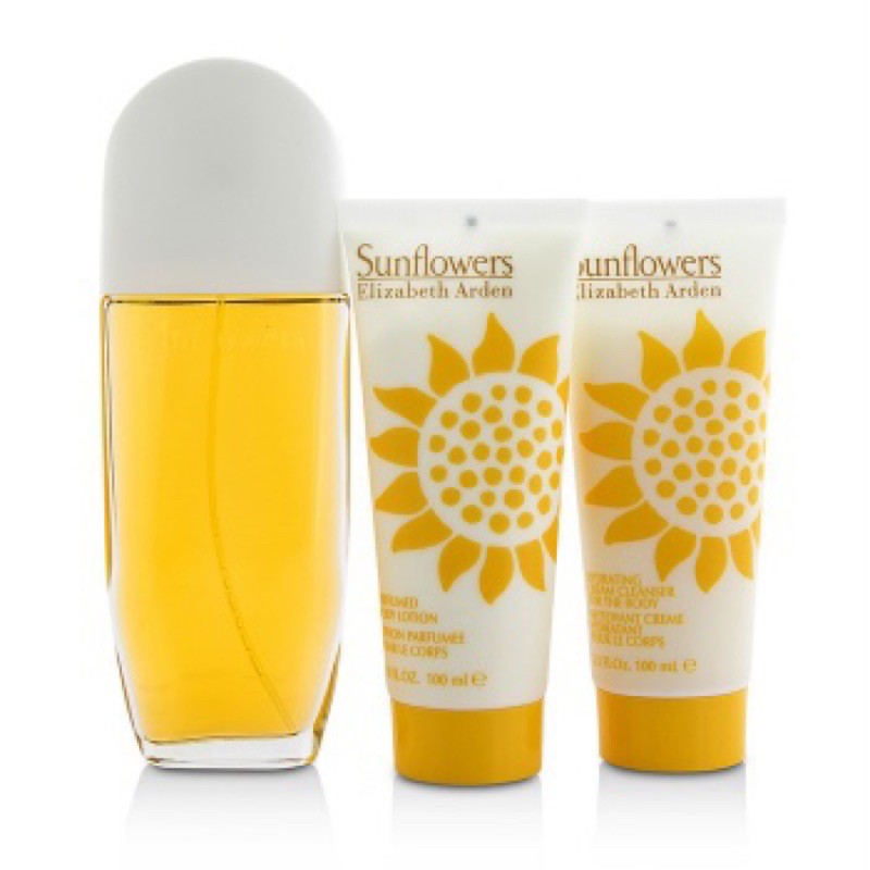 Bộ kem dưỡng da và nước hoa Elizabeth Arden Sunflowers 100ml 3 Piece Gift Set body lotion eau de toilette spray cleanser