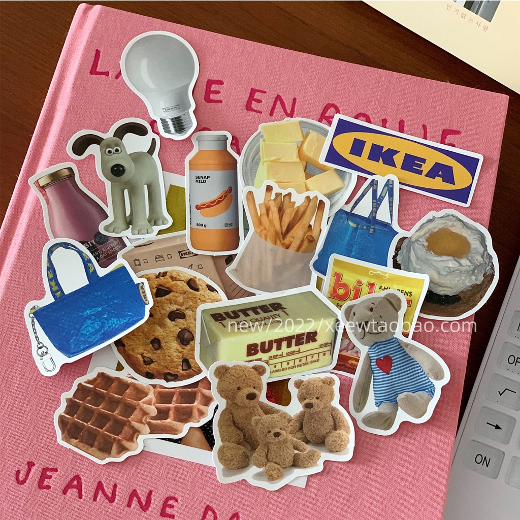 Bộ 50 Miếng Dán Trang Trí Điện Thoại / Sổ Tay Chống Thấm Nước Kiểu Retro Mỹ Dễ Thương