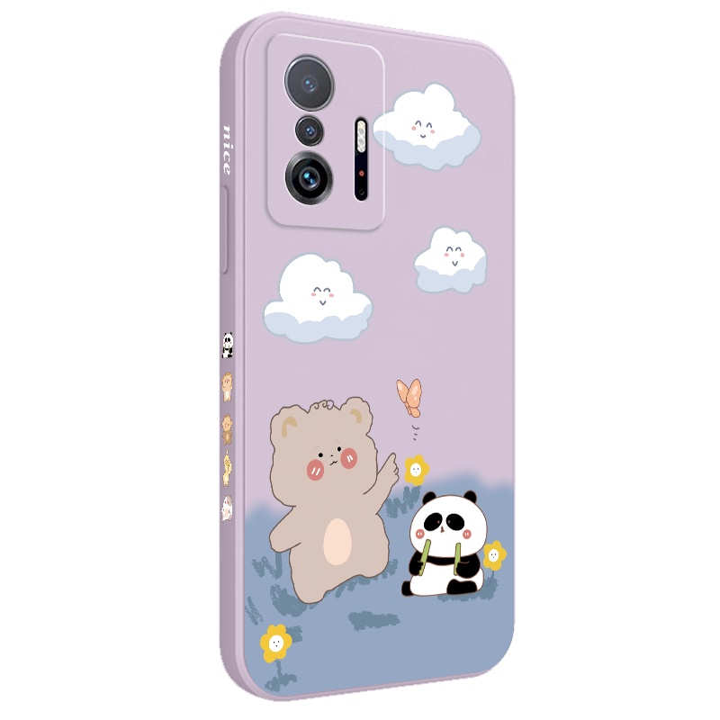 Playful Ốp Điện Thoại Hình Gấu Trúc Cho xiaomi mi 13t 12t 11t 10t pro lite mi 9t pro